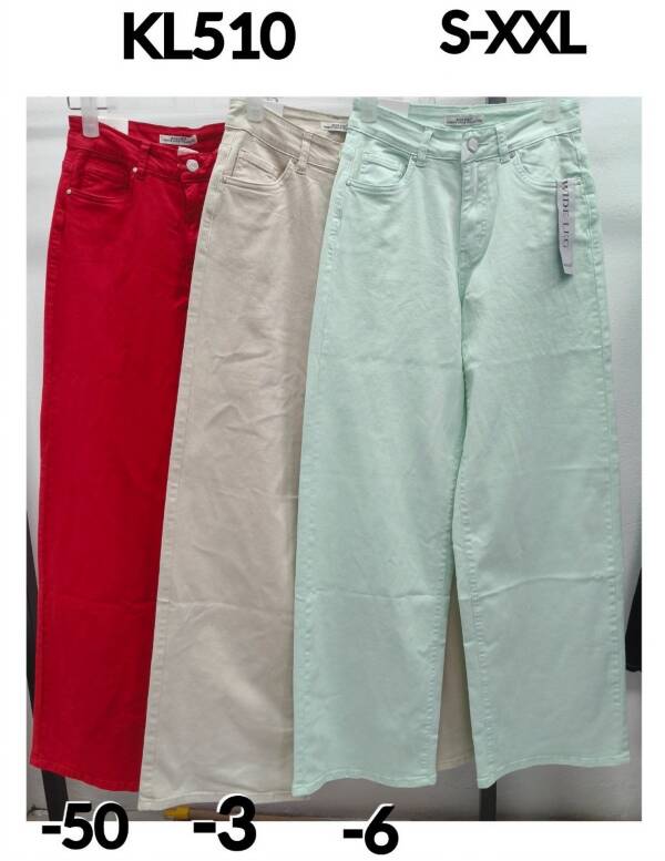 Spodnie damskie jeansy Roz S-2XL, 1 Kolor Paczka 10 szt